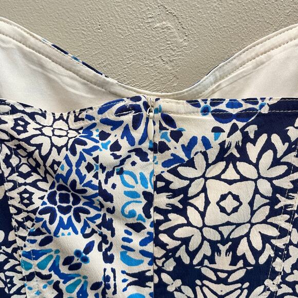 NWT Avec Les Filles Sweetheart Neck Stretch Cotton Mini Sundress - Size: 8 - Picture 10 of 12
